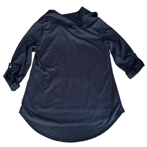 Soft Surroundings Kassidy Cowl Neck Pullover Tunic Black Small - Picture 2 of 6